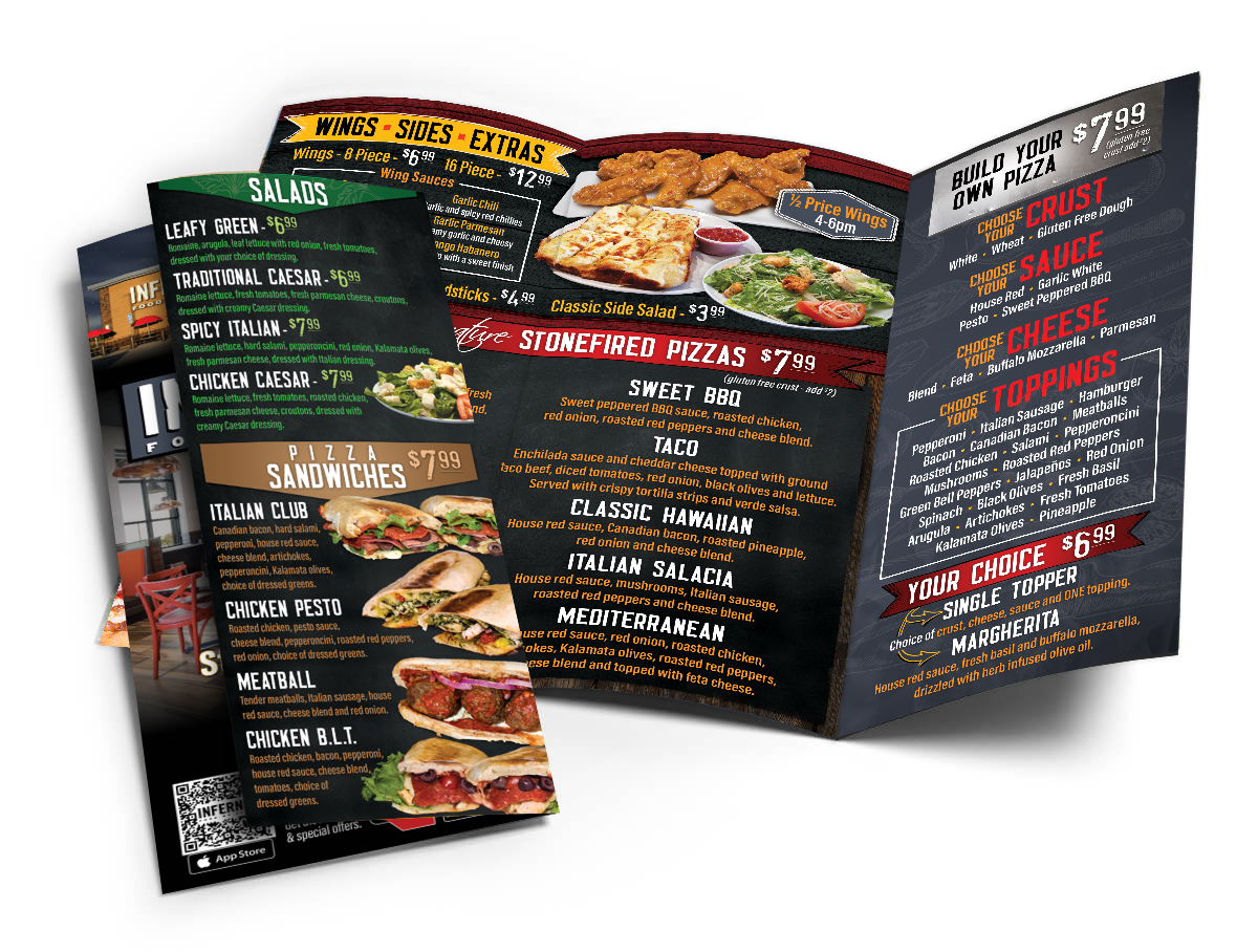 Inferno Food by Fire To-Go Menu