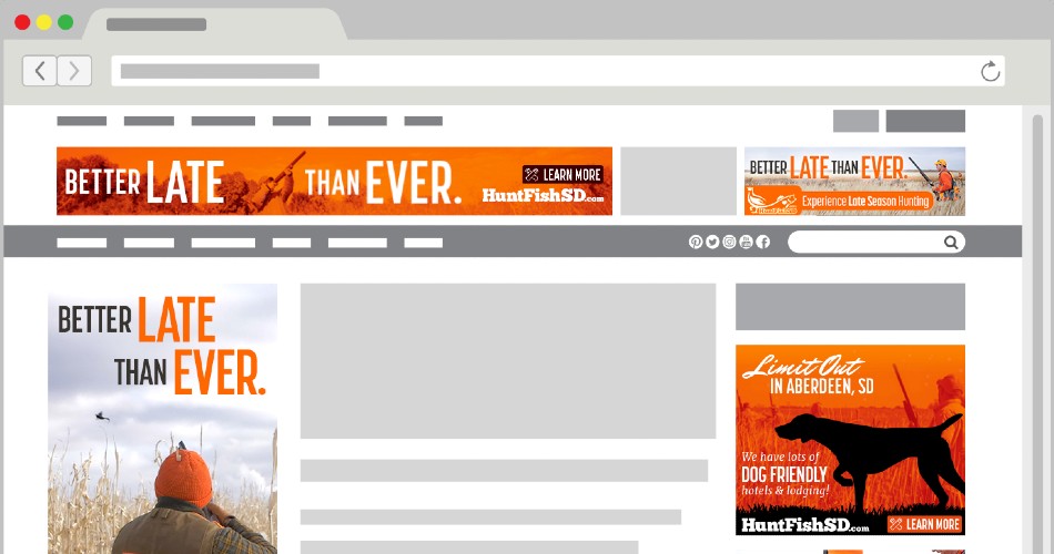 Screenshot of website demonstrating ad placement.