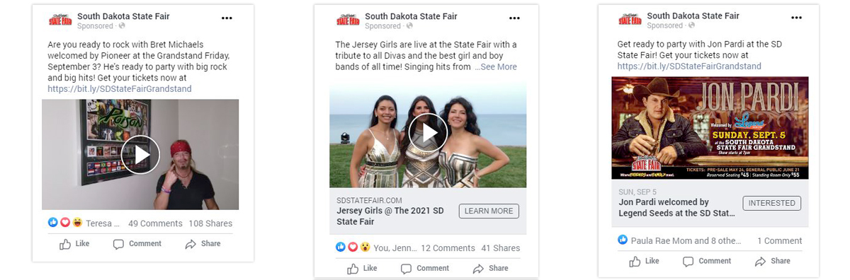 SD State Fair Facebook Posts.