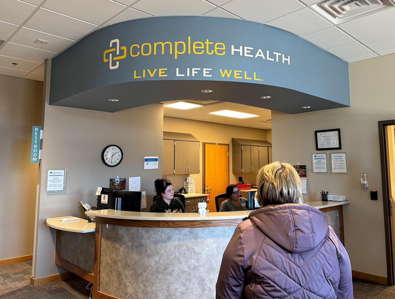 Complete Health Dental Check-in Signage